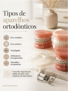 Tipos de aparelhos ortodônticos - Dra. Kelly Pereira, ortodontista em Ribeirão Preto